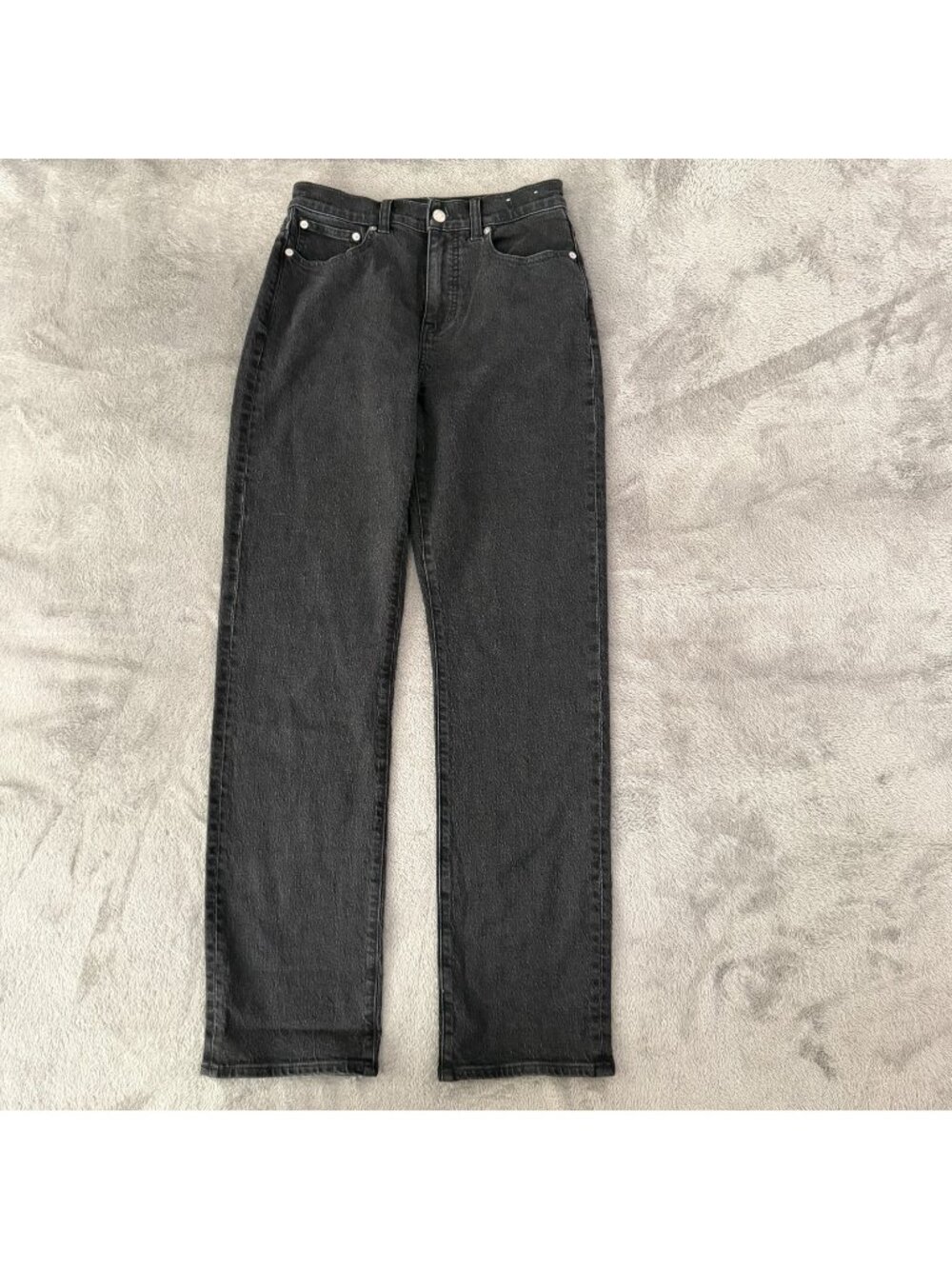Madewell The 90s Straight Leg Jeans Womens 26 Black High Rise